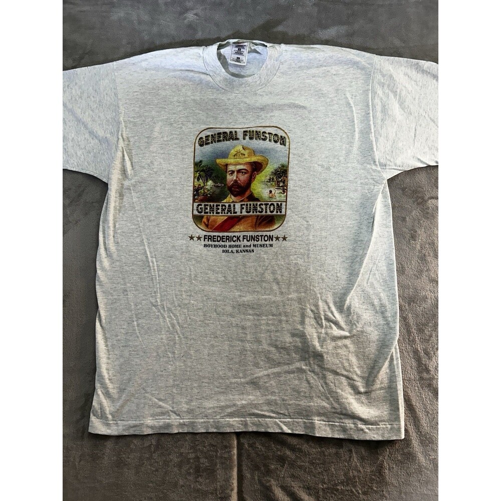 Vintage General Funston Frederick Funston Museum Iola Kansas Graphic T Shirt XL